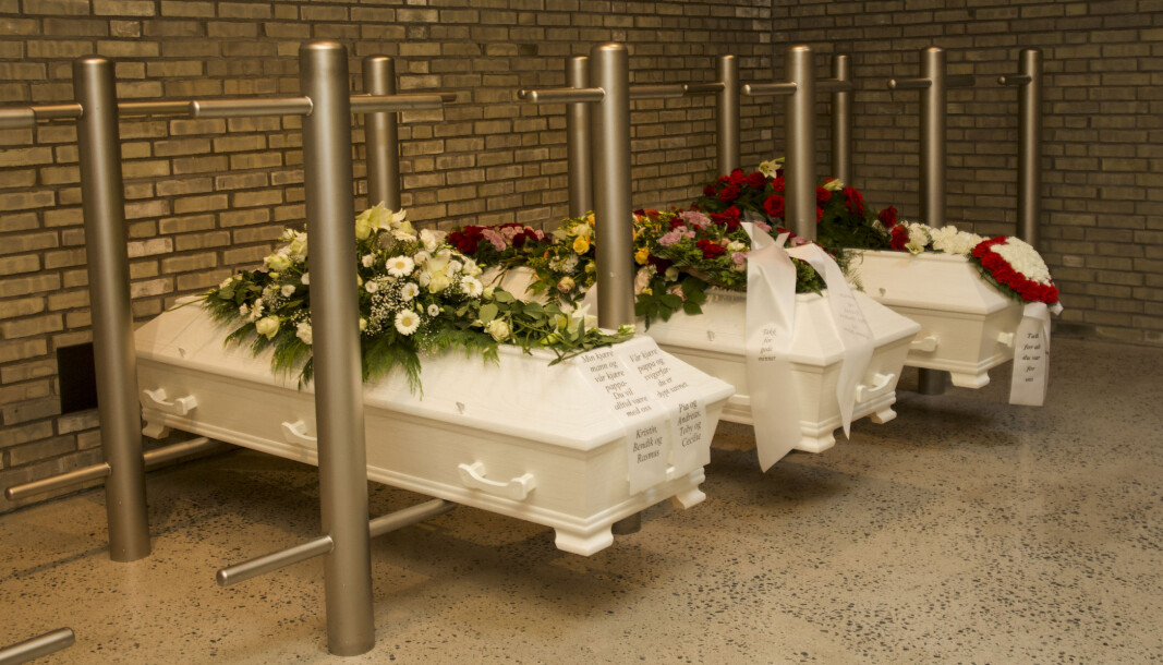 Båre-/kjølerom i Vestfold Krematorium. Båre-/kjølerom i Vestfold Krematorium.