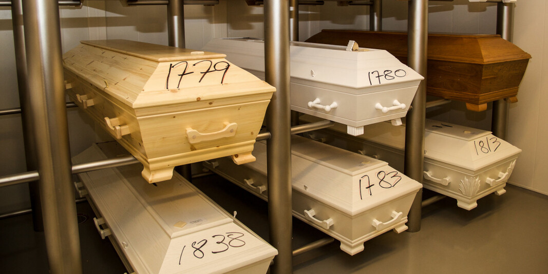 Fra bårerommet ved Alfaset krematorium. Fra bårerommet ved Alfaset krematorium.