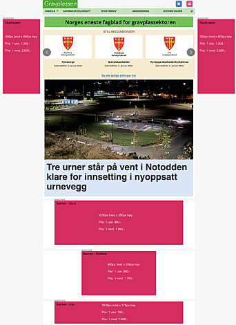 <span class=" italic" data-lab-italic_desktop="italic"><span class=" font-weight-bold" data-lab-font_weight_desktop="font-weight-bold">Gravplassen har flere annonseformater, både for nett, nyhetsbrev og i den fysiske papirutgaven.</span></span> <span class=" italic" data-lab-italic_desktop="italic"><span class=" font-weight-bold" data-lab-font_weight_desktop="font-weight-bold">Gravplassen har flere annonseformater, både for nett, nyhetsbrev og i den fysiske papirutgaven.</span></span>