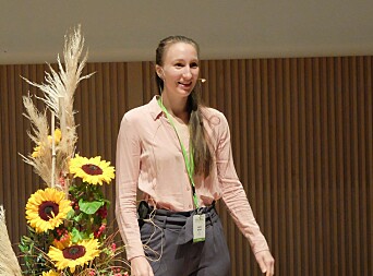 Prosjektleder Inghild Økland. Her under Nordisk kongress i Tampere i september hvor hun presenterte funnene i forskningsprosjektet "Egnet jord til kistegraver". Prosjektleder Inghild Økland. Her under Nordisk kongress i Tampere i september hvor hun presenterte funnene i forskningsprosjektet "Egnet jord til kistegraver".