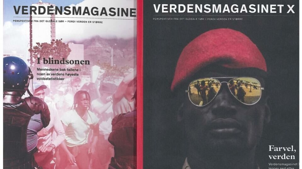Verdensmagasinet X er historie. Forsidene på de to siste utgavene ser slik ut – den aller siste til høyre fikk tittelen 'Farvel, verden'.