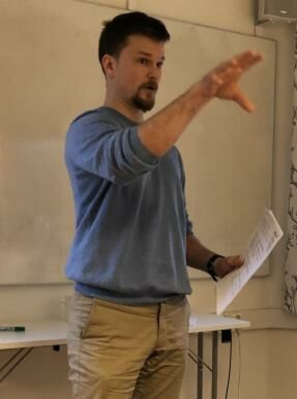 Øystein Windstad i Fagbladet utviklet Barnehagesjekken.no etter å ha gjennomført gravekurset med SUJO hos Fagpressen. Også dette prosjektet er med i årets SKUP-konkurranse. (Foto: BN).