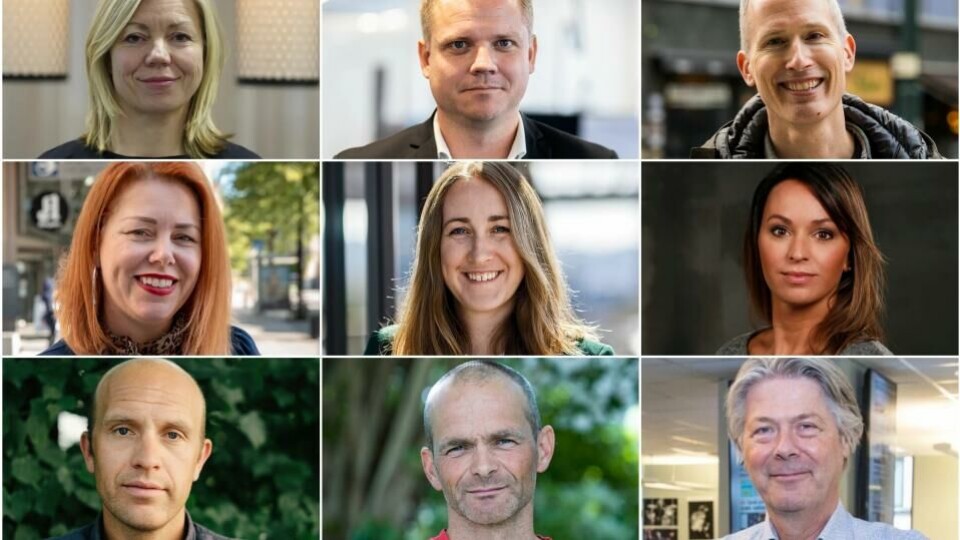 De nominerte i OR-konkurransen 'Årets redaktør'. Vinnerne kåres 5. mars, på årsmøtet i Oslo Redaktørforening. (Foto: Aftenposten/Medier24/Nettavisen/NRK/Kilian Munch/Åsmund Holien Mo).