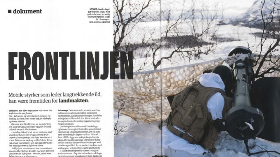 Forsvarets forum trues med nedleggelse. (Faksimile).