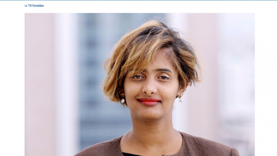 Lucy Kassa opplevde et mareritt da tre ukjente gjerningsmenn trengte seg inn i leiligheten hennes og truet henne på livet mandag. Foto: Berhe web/skjermdump fra Bistandsaktuelt.