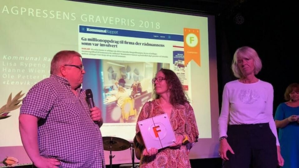 Graveprisen til Kommunal Rapport. (Foto: BN).