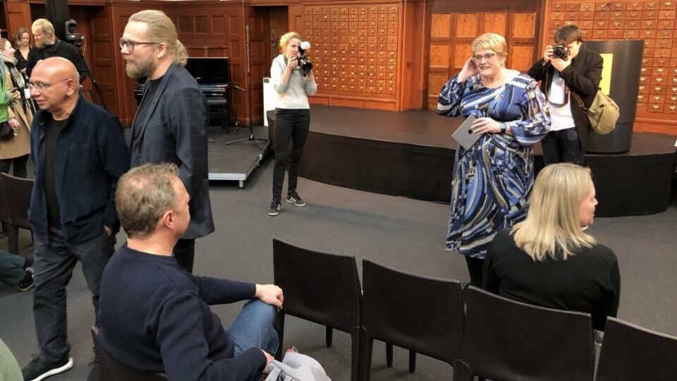 Trine Skei Grande gleder seg til å presentere kulturdepartementets budsjett for 2020 på en pressekonferanse i Nasjonalbiblioteket mandag. (Foto: BN).