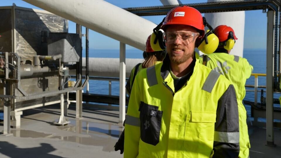 Redaktør Glenn Stangeland er på besøk på Troll A-plattformen i Nordsjøen. Foto: Arne Reidar Mortensen.