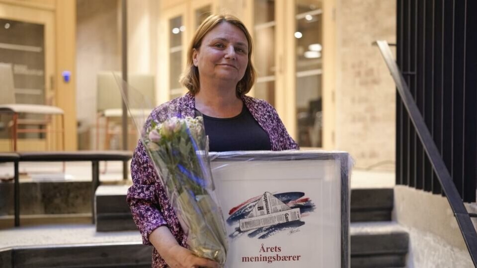 Nina Kristiansen, redaktør i forskning.no, ble kåret til 'Årets meningsbærer' av Oslo Redaktørforening tirsdag. (Foto: NTB).