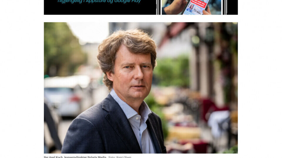 Konsernsjef Per Axel Kohl i Polaris bekrefter overfor Medier24 at en god del av veksten hos Helthjem netthandel kommer av at man også distribuerer for den omstridte kinesiske netthandelsplattformen Temu. (Skjermdump fra M24).