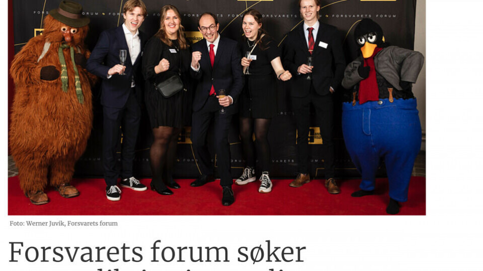 Forsvarets forum gjeninnfører vernepliktige journalister i redaksjonen. (Foto: Werner Juvik, Forsvarets forum).