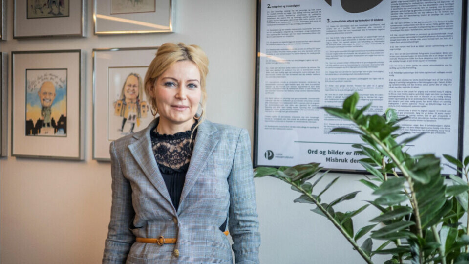 Vibeke Lærum er NJ-jurist og ble fredag oppnevnt som ny styreleder i Journalisten. (Skjermdump fra Journalisten/foto Anna Stjern).