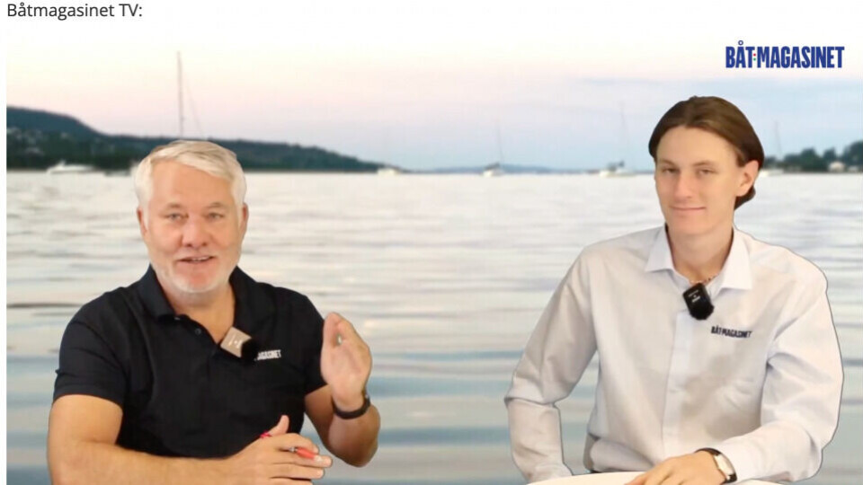 Fra sending i Båtmagasinets nett-TV. Publisher Ole Henrik Nissen-Lie til venstre.